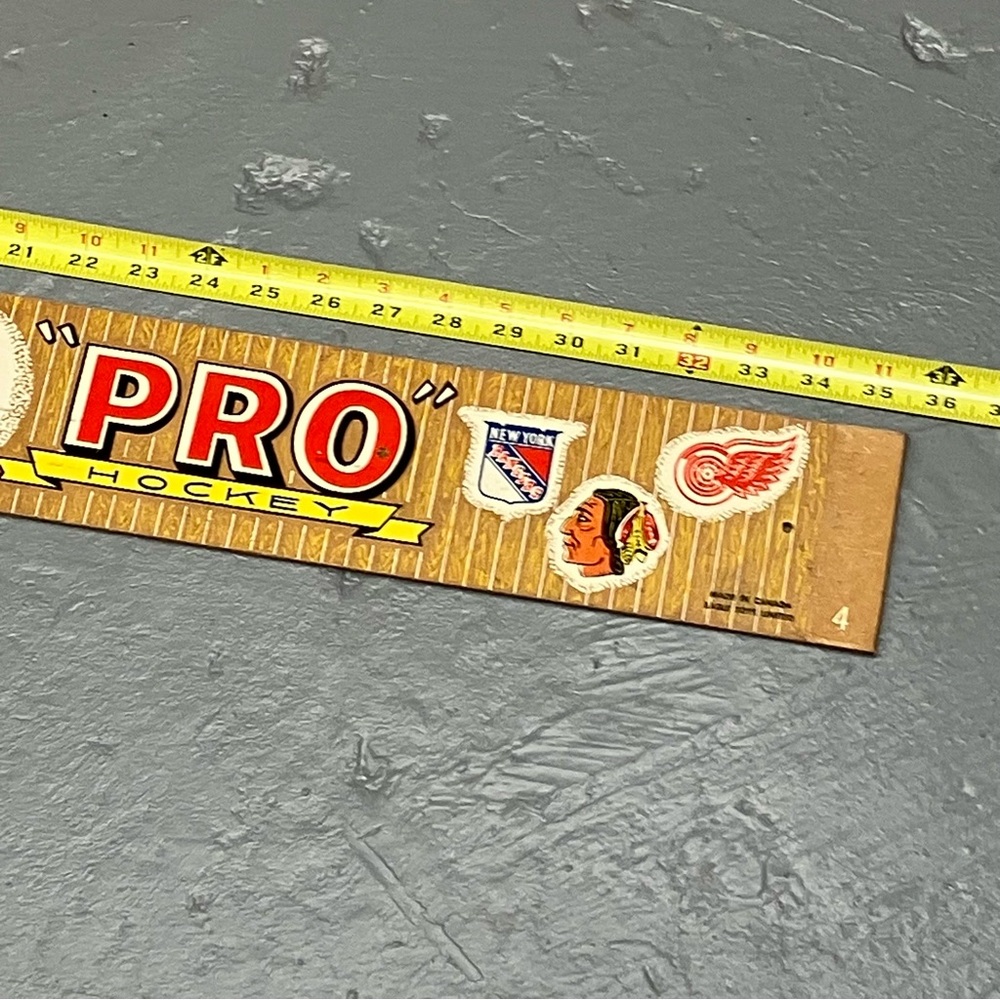 Vintage Pro Hockey Wooden Ruler
